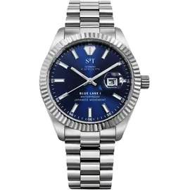 s&t design Analoguhr BLUE LAKE 1 blau