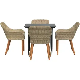 vidaXL Garten Essgruppe 5-tlg. Beige