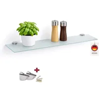 Glasregal Wandregal Glasboden Glasablage Regal Glas Schweberegal Badregal Weiß