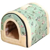 Pevfeciy Hundehöhle Hundehaus kleine Hunde Hundehaus drinnen Indoor, Hundehütte Stoff, Katzenhaus Winterfest, Kuschelhöhle Hund, Schlafhaus Haustierhaus zuhause,5,M