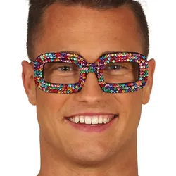 Ausgefallene Glamour Pop Brille - OS