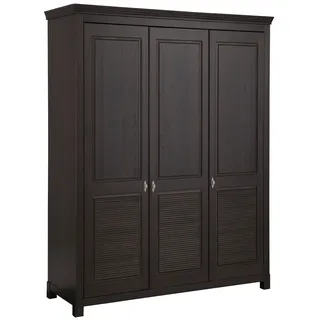 Kleiderschrank »Rauna, mit Lamellen und Kassetten, klassischer Landhausstil, rustikal«, (2 Breiten: 113/159 cm H/T ca. 195/60 cm), massive Kiefer, Metallgriffe, mehrere Varianten, zeitloses Design
