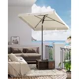 Songmics Sonnenschirm 200 x 125 cm Beige