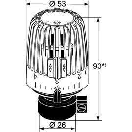 HEIMEIER Thermostat-Kopf K für Danfoss RAVL