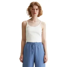 Marc O'Polo DENIM Spaghettitop Rippstruktur, Spagettiträger weiß L (40)
