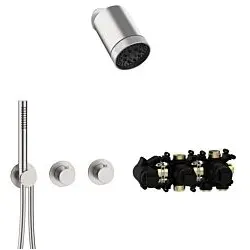 Herzbach MODUL7 Thermostat-Set T-SP3 70.702721.1.09 SPOT Multi Edelstahl
