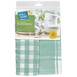 flink & sauber 2er-Set Baumwoll Geschirrtücher, 50 cm