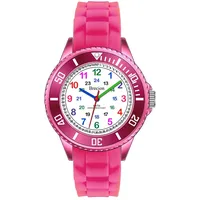 Brecjon Kinder Armbanduhr Jungen Mädchen Lernuhr Silikonuhr Kids 5ATM wasserdicht Silikonarmband rosa 2401