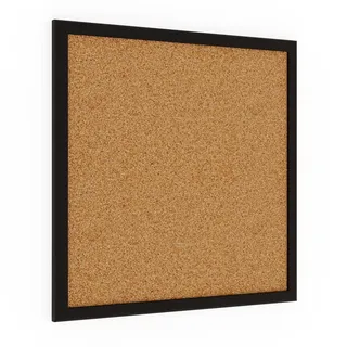 ALLboards Pinnwand, Korktafel 40×40 cm, Holzrahmen – Schwarz lackiert