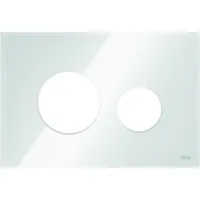 TECE Blende für WC-Betätigungsplatte, Glas weiß