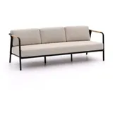 Apple Bee Elle Loungesofa 3-Sitzer grau/schwarz