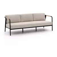 Apple Bee Elle Loungesofa 3-Sitzer grau/schwarz