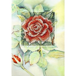 Stick-Grußkarte "Rose"