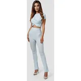 rayshyne Damen Freizeitanzug 2-tlg., Femininer Lounge Zweiteiler Hose & Wickeltop RS22