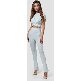 rayshyne Damen Freizeitanzug 2-tlg., Femininer Lounge Zweiteiler Hose & Wickeltop RS22