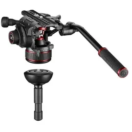 Manfrotto Nitrotech 612 Aluminium Video-Stativ mit Bodenspinne