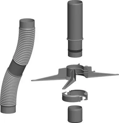 COSMO Rohr flexibel mit Montage-Set L = 16,5m, DN 80