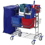 FloorStar Reinigungswagen RW 2 Top SOLID verchromt 2 x 70 l