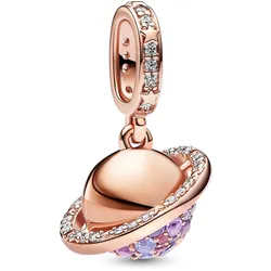 Pandora 782437C01 Charm-Anhänger Planet Saturn Roségoldfarben