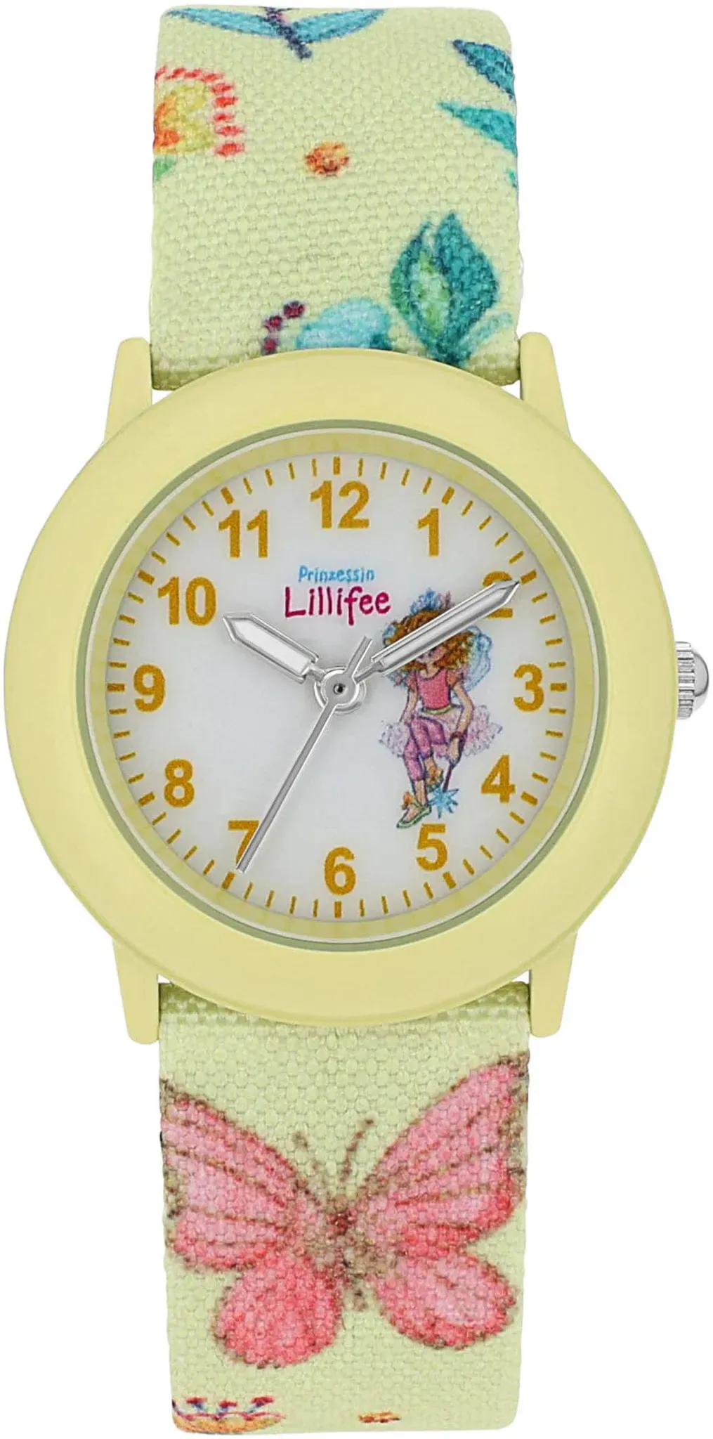 Quarzuhr PRINZESSIN LILLIFEE, bunt (bunt, weiß, gelb), Armbanduhren, Kinder, Quarzuhr, Armbanduhr, Kinderuhr, Mädchenuhr, ideal auch als Geschenk