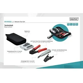 Digitus DN-94022 Netzwerk Werkzeug-Set Passend für (Netzwerk-Spezifikationen (CAT)): CAT 5e, CAT 6, CAT 7