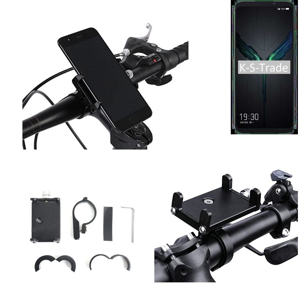 K-S-Trade für Xiaomi Black Shark 2 Pro Smartphone-Halterung, (Handyhalterung das Fahrrad Halter Lenkstange Fahrradhalterung) schwarz