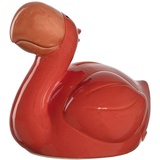 LEONARDO Bambini Flamingo Spardose, 1 Stück, Keramik Sparschwein mit Schlüssel, Geschenk für Kinder, Jungen Mädchen, 12 cm, pink bunt, 039196