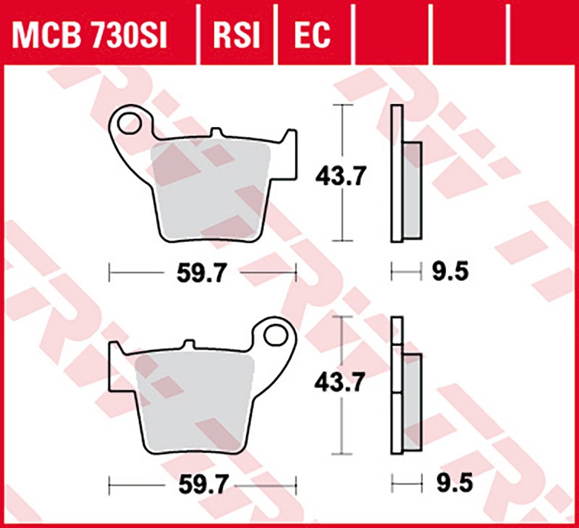 TRW Lucas TRW Lucas remblok MCB730SI Sinter Offroad