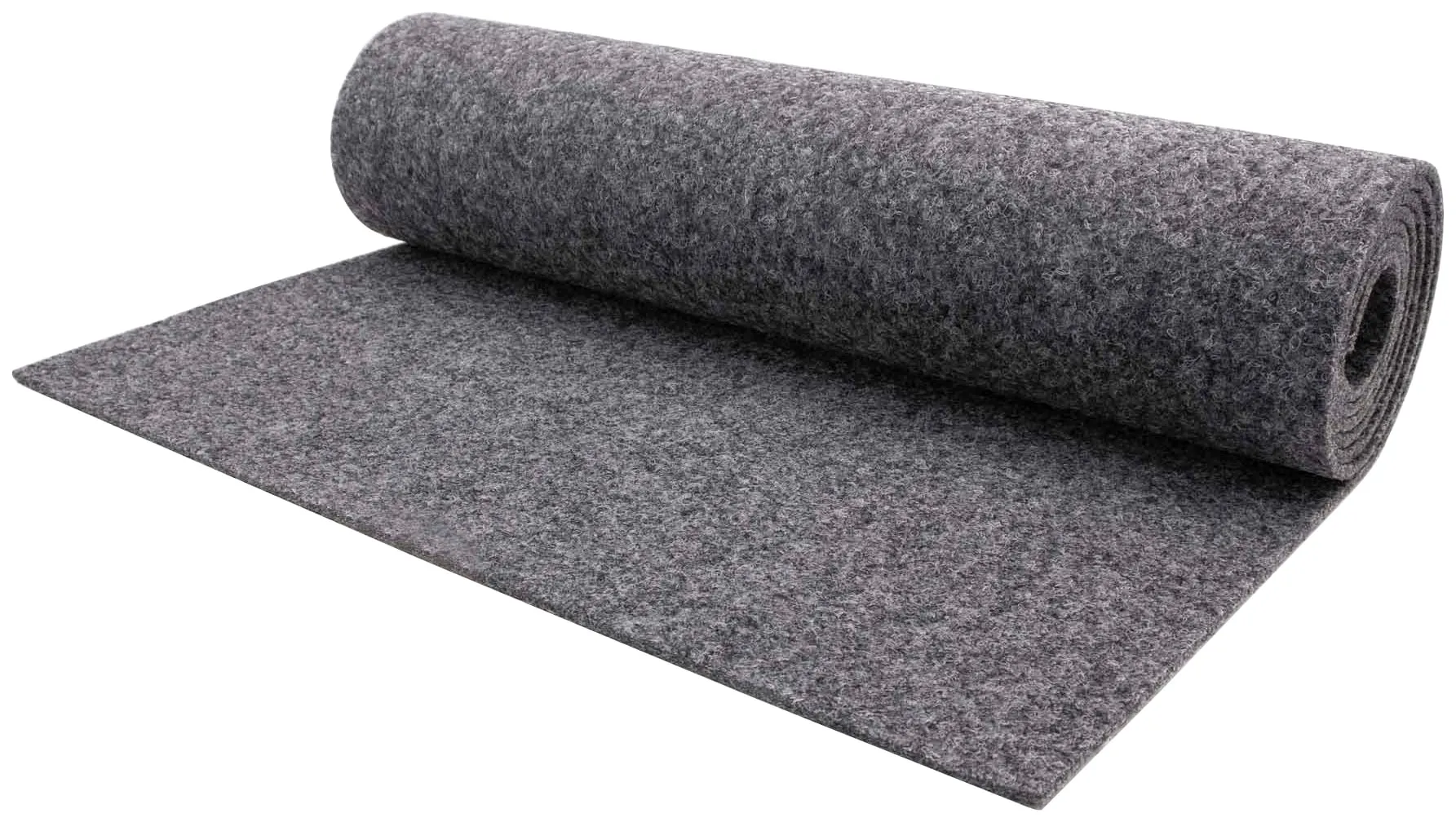 PRIMAFLOR-IDEEN IN TEXTIL Nadelvliesteppich "TURBO" Teppiche robust und strapazierfähig, fußbodenheizungsgeeignet, Kurzflor Teppich Gr. B: 200cm, 5mm, 8 m2, L: 400cm, grau