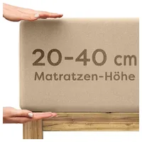 Wolkenfeld Spannbettlaken Jersey-Baumwolle-Lycra 90 x 200 - 100 x