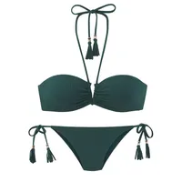ELBSAND Bandeau-Bikini Damen Petrol Gr.38 Cup C/D