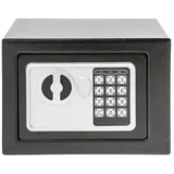 Tectake tectake® Elektronischer Safe, mit Doppelbolzen-Verschlusssystem, wählbarer Sicherheitscode und 2 Schlüssel zur Notöffnung, 17 x 23 x 17 cm