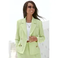 LASCANA Kurzblazer mit doppelreihigem Knopfverschluss, Damenblazer, sportlich-elegant Gr. 42, limone, , 37850743-42