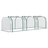 Outsunny Gewächshaus Stahl Transparent 0 mm 2,95 m2