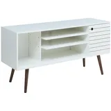 [en.casa] Vare TV-Lowboard 130 x 40 x 65,5 cm Weiß Spanplatte