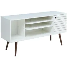 [en.casa] Vare TV-Lowboard 130 x 40 x 65,5 cm Weiß Spanplatte