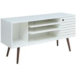 [en.casa] Vare TV-Lowboard 130 x 40 x 65,5 cm Weiß Spanplatte