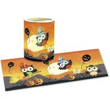 Laternenzuschnitte Halloween Eulen Transparentpapier 115g/qm 20x50cm VE=25 Blatt