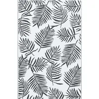 vidaXL Outdoor-Teppich ARAKIL Weiß und Schwarz 160x230 cm PP