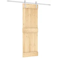 vidaXL Schiebetür mit Beschlag 70x210 cm Massivholz Kiefer