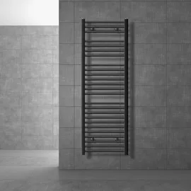 luxebath Badheizkörper Sahara 500 x 1500 mm 570 W grau gebogen mit Seitenanschluss