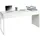 Dmora Schreibtisch Dfattor, Wendbarer Bürotisch, Pc-halter Studiertisch mit 2 Schubladen, 138x50h75 cm, Glänzend Weiß - Weiß
