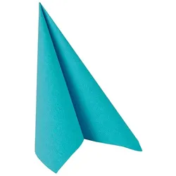 500 Servietten türkis `ROYAL Collection` 1/4-Falz 40 x 40 cm Stoffoptik