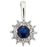 Orolino Anhänger 585 Gold mit 24x Brillant zus. 0,18ct. + Safir blau 0,42ct.