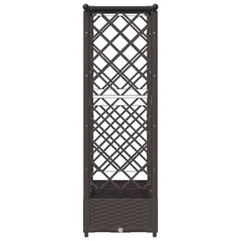 vidaXL Hochbeet mit Rankgitter und Dach 164 x 40 x 123 cm Braun