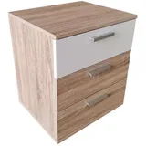 Hti-Living Nachtschrank Nina 45 x 38 x 53 cm Weiß