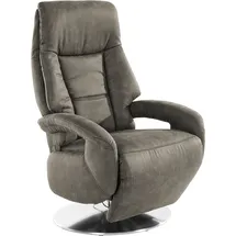 sit&more TV-Sessel Enjoy Kunstleder 74 x 111 x 77 cm Grau mit Motor und Aufstehhilfe