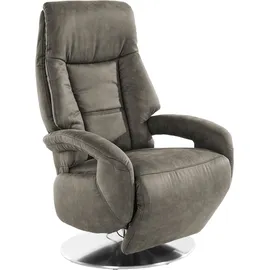 sit&more TV-Sessel Enjoy Kunstleder 74 x 111 x 77 cm Grau mit Motor und Aufstehhilfe