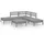 vidaXL Garten-Lounge-Set 6-tlg. Massivholz Kiefer grau