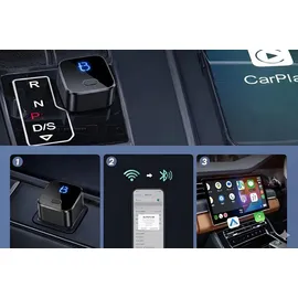 Tradebit TB Cube Pro Wireless Adapter für Apple CarPlay und Android Auto